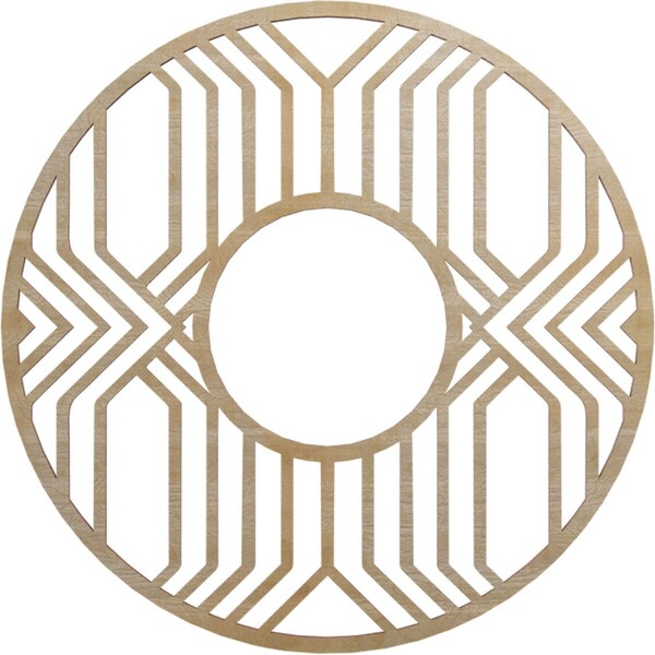 Ekena Millwork Empire Wood Fretwork Pierced Ceiling Medallion, Hickory, 20"OD x 7 3/8"ID x 3/8"T CMWP20X20X0375EPHI - main